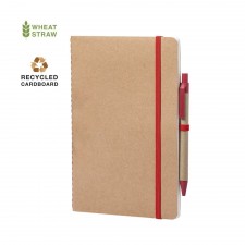 Set libreta bolígrafo cartón reciclado Esteka