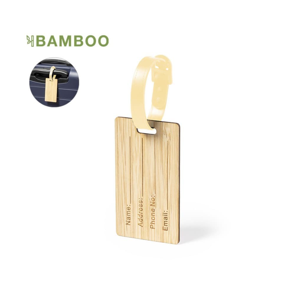 Identificador de maleta bambú Elwes
