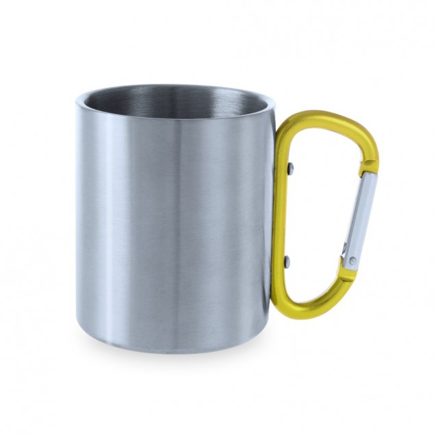 Taza acero inoxidable y mosquetón 210ml Bastic