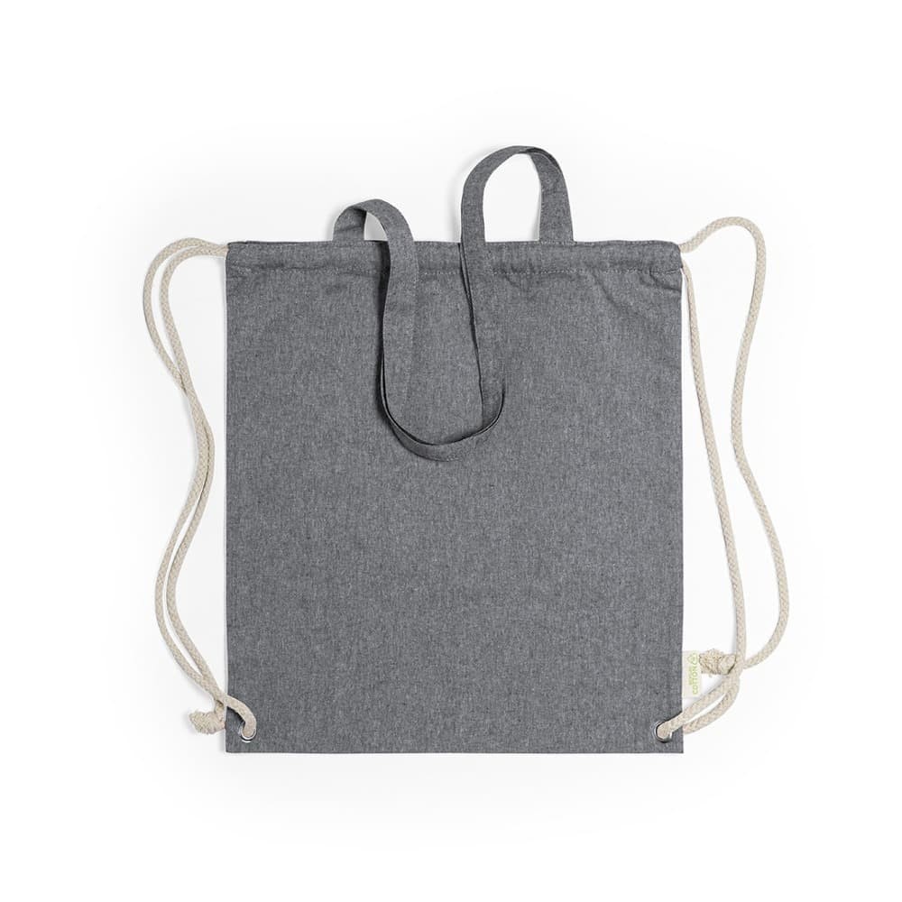 Bolsa mochila de cuerdas algodón reciclado Fenin