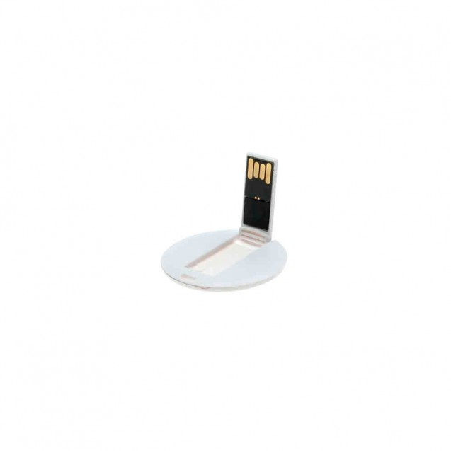 Memoria USB redonda ultraplana de plástico