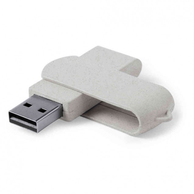 Memoria USB giratoria de caña de trigo